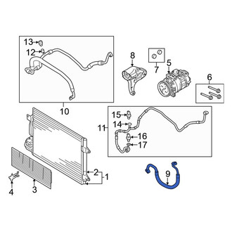 Volkswagen OE - A/C Refrigerant Discharge Hose