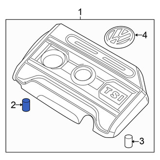 Volkswagen OE - Left Engine Cover Mounting Bushing
