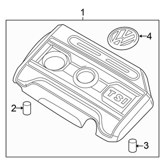 Volkswagen OE - Engine / Transaxle - Engine Appearance Cover (2.0L Gas)
