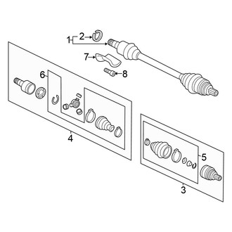 Volkswagen OE - Front Suspension - Drive Axles (2.5L Automatic Tr)