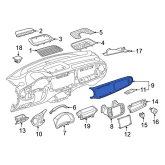 Volkswagen OE - Right Instrument Panel Trim Panel