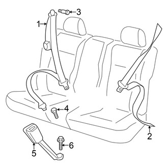 Volkswagen OE - Restraint Systems - Rear Seat Belts (Base / Turbo)