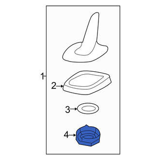 Volkswagen OE - Radio Antenna Mast Nut