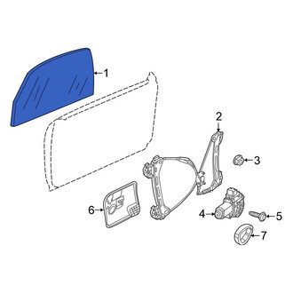 Volkswagen OE - Front Right Door Glass