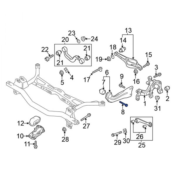 Suspension Trailing Arm Bolt