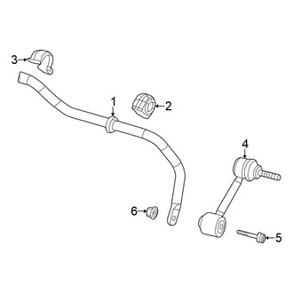 Volkswagen OE - Rear Suspension - Stabilizer Bar & Components (Disc Brakes), (Rear Disc Brakes)