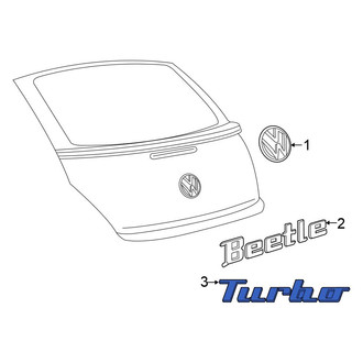 Volkswagen OE - Rear Deck Lid Emblem