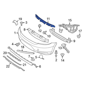 Volkswagen OE - Rear Bumper Cover Support Rail