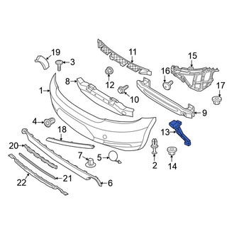Volkswagen OE - Rear Left Bumper Cover Support Rail Bracket