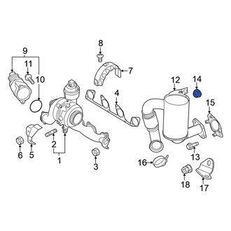 Volkswagen OE - Exhaust Pipe Nut