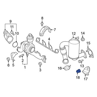 Volkswagen OE - Exhaust Pipe Nut