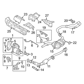 Volkswagen OE - Exhaust System - Exhaust Components (2.0L Diesel)