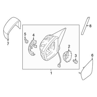 Volkswagen OE - Door - Outside Mirrors (Fiscosa), (R-Line SE / R-Line SEL / S / SE / SEL Convertible)