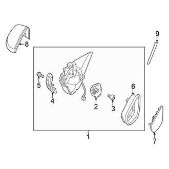 Volkswagen OE - Door - Outside Mirrors (SMR), (R-Line SE / R-Line SEL / S / SE / SEL Convertible)