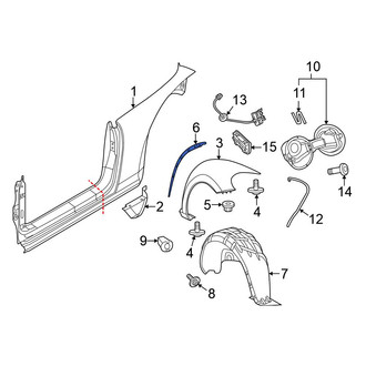 Volkswagen OE - Rear Left Wheel Arch Molding