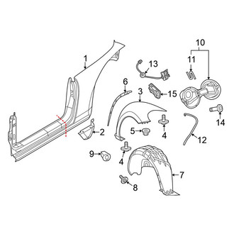 Volkswagen OE - Quarter Panel & Components (R-Line SE / R-Line SEL / S / SE / SEL Convertible)
