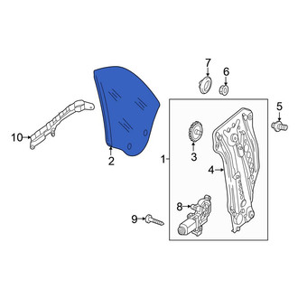 Volkswagen OE - Rear Right Quarter Glass