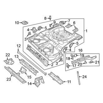 Volkswagen OE - Rear Body & Floor - Floor & Rails (R-Line SE / R-Line SEL / S / SE / SEL Convertible)