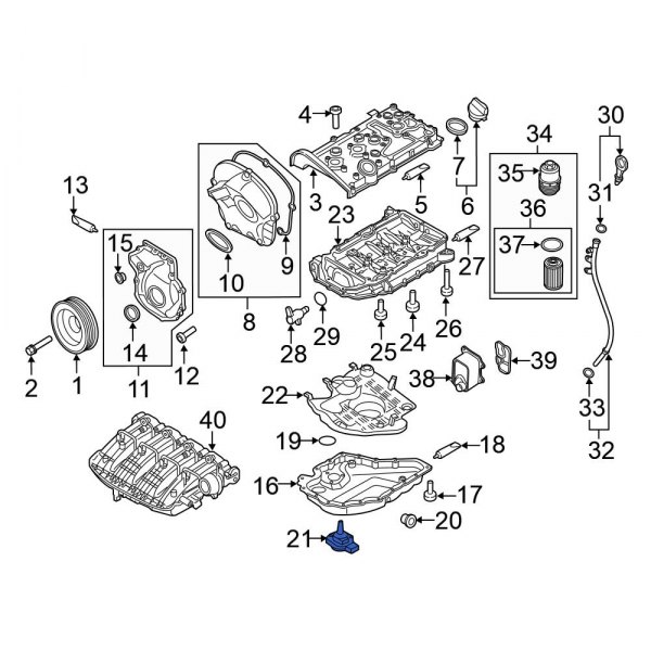 Volkswagen OE 03F907660E Engine Oil Level Sensor