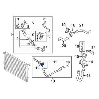 Volkswagen OE - Radiator Coolant Hose Adapter