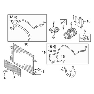 Volkswagen OE - Air Conditioner & Heater - Condenser, Compressor & Lines (Hatchback)