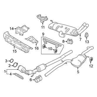 Volkswagen OE - Exhaust System - Exhaust Components (Hatchback)