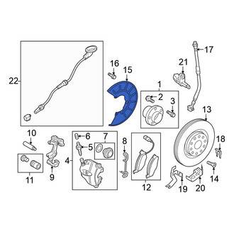 Volkswagen OE - Front Right Brake Dust Shield