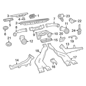 Volkswagen OE - Instrument Panel - Ducts (Hatchback 2.0L / 2.5L)