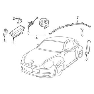 Volkswagen OE - Restraint Systems - Air Bag Components (Air Bags), (Hatchback)