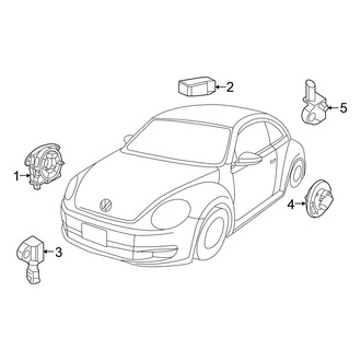 Volkswagen OE - Restraint Systems - Air Bag Components (Modules and Sensors), (Hatchback)