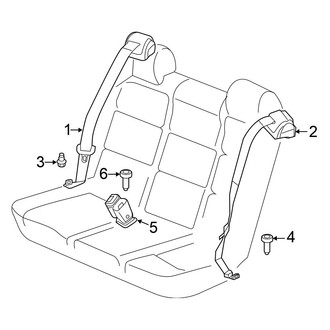 Volkswagen OE - Restraint Systems - Rear Seat Belts (Hatchback)