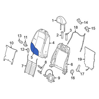 Volkswagen OE - Front Left Seat Back Cushion