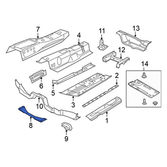 Volkswagen OE - Rear Floor Pan Crossmember