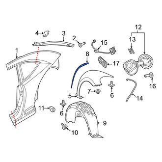 Volkswagen OE - Rear Right Wheel Arch Molding