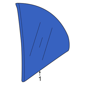 Volkswagen OE - Rear Left Quarter Glass