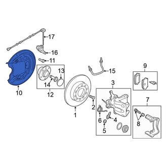 Volkswagen OE - Rear Left Brake Dust Shield
