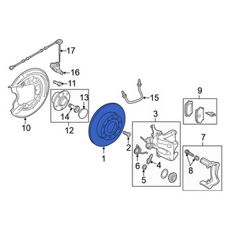 Volkswagen OE - Rear Disc Brake Rotor