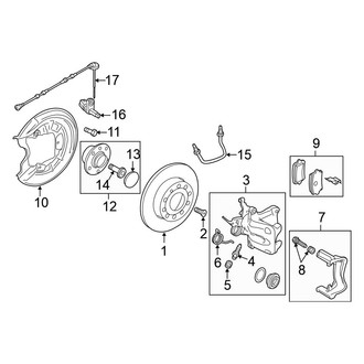 Volkswagen OE - Rear Suspension - Brake Components (Coast / Dune / S / SE Hatchback)
