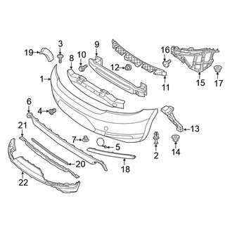 Volkswagen OE - Rear Bumper - Bumper & Components (Cover & Components), (Hatchback)