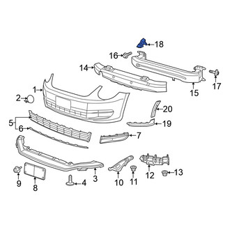 Volkswagen OE - Front Right Bumper Cover Spacer Panel