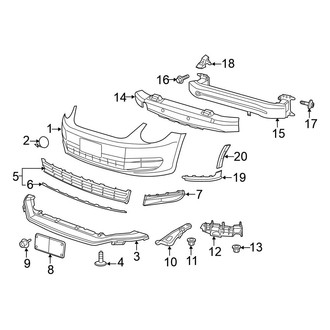 Volkswagen OE - Front Bumper & Grille - Bumper & Components (Convertible)