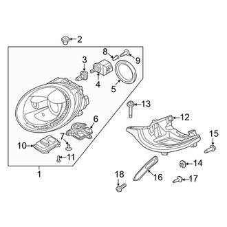 Volkswagen OE - Front Lamps - Headlamp Components (Bi-Xenon), (Convertible)