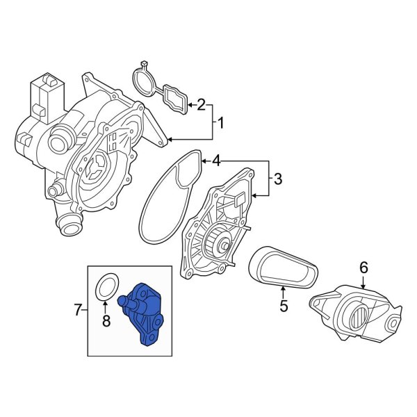 Engine Water Pump Outlet Pipe