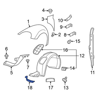 Volkswagen OE - Front Fender Liner Extension