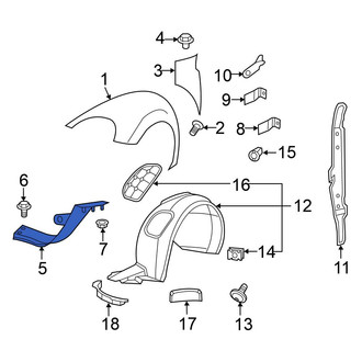 Volkswagen OE - Front Right Fender Bracket