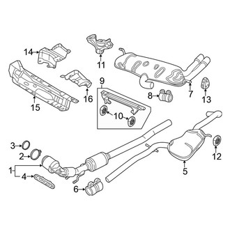Volkswagen OE - Exhaust System - Exhaust Components (Convertible)