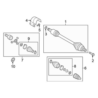 Volkswagen OE - Front Suspension - Drive Axles (Coast / Dune / S / SE Convertible)