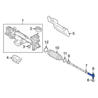 Volkswagen OE - Left Outer Steering Tie Rod End