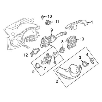 Volkswagen OE - Steering Column - Shroud, Switches & Levers (Convertible)