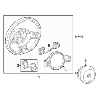 Volkswagen OE - Steering Wheel & Trim (Coast / Dune / S / SE Convertible)